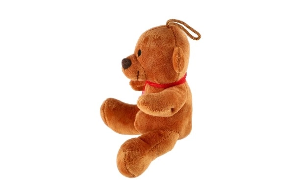 Plys bamse med sløjfe og hjerte 12 cm