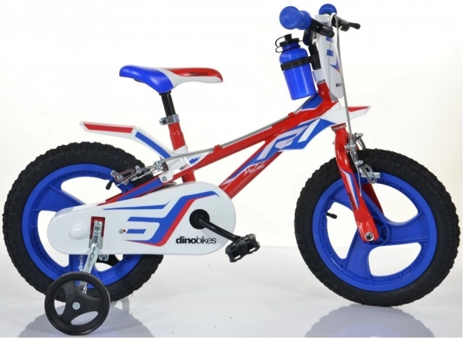 Børnecykel Dino rød-blå-hvid 14 tommer