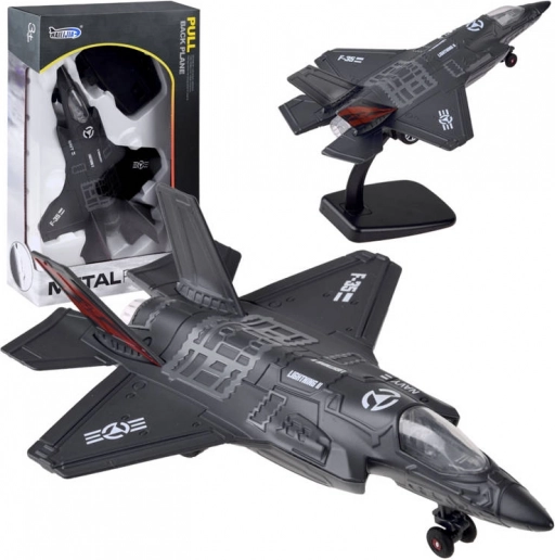 Metal militærfly F-25 med lyde og lys – Cy
