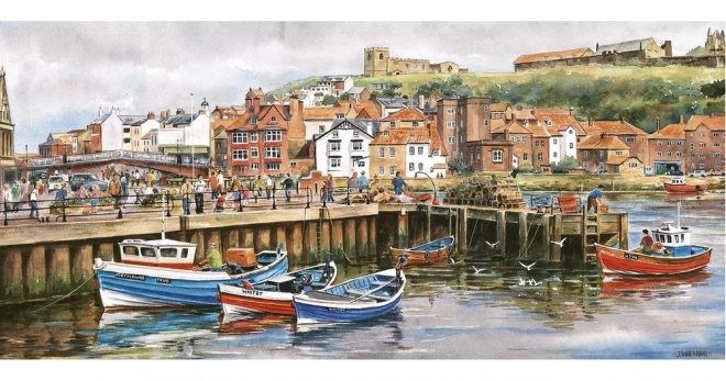 Gibsons panorama puslespil Whitby, Yorkshire 636 brikker