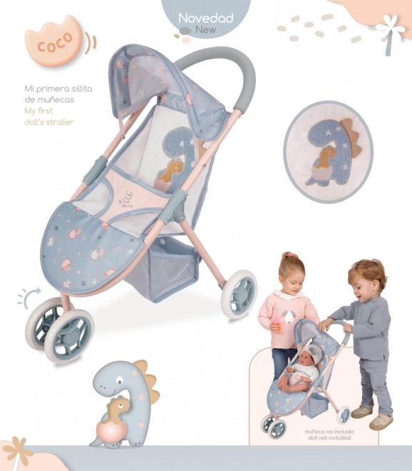 Sportsdukkevogn Tre-hjulet COCO 2024 - 55 cm