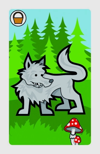 Sorteper Mine første eventyr brætspil - kort i plastikæske 6x9cm