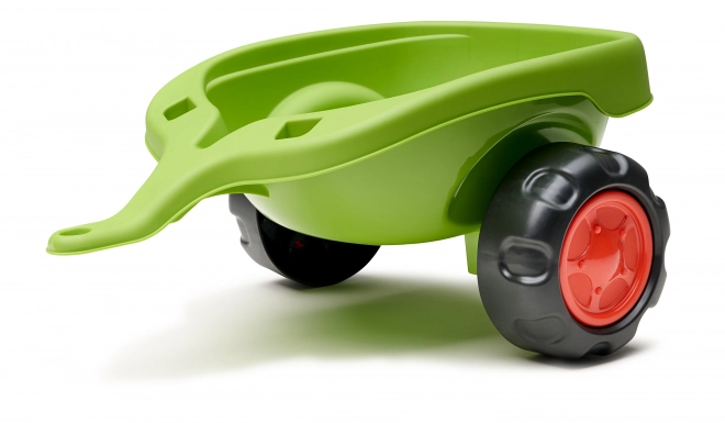 Kørende traktor Claas med trailer, læsser og skovl