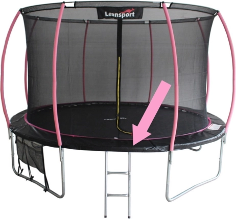 beskyttende fjederbetræk til trampolin sport max 6 ft sort‑pink
