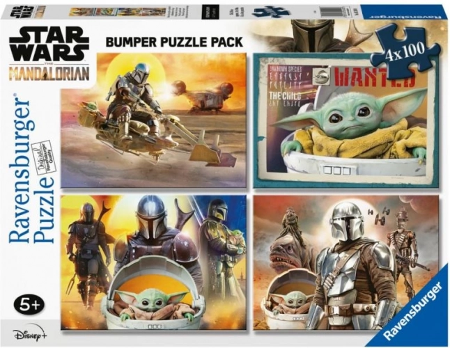 Puzzle RAVENSBURGER Star Wars: Mandalorian 4×100 brikker