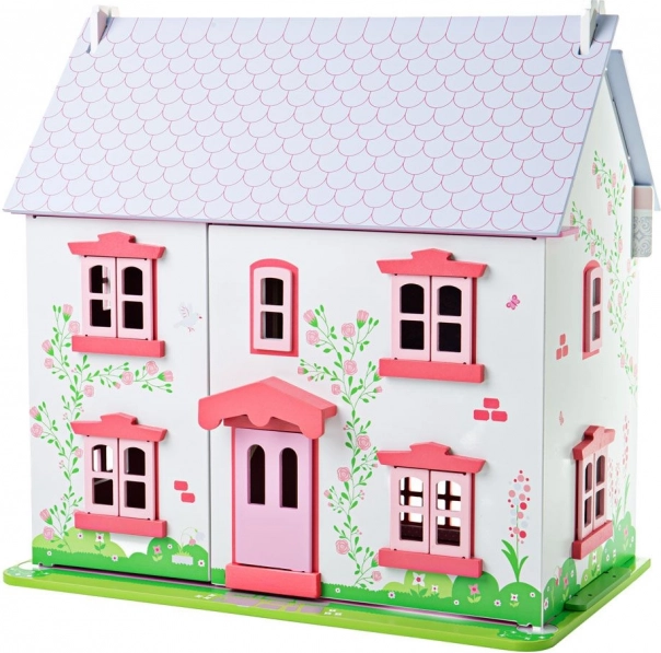 Pink dukkehus fra Bigjigs Toys