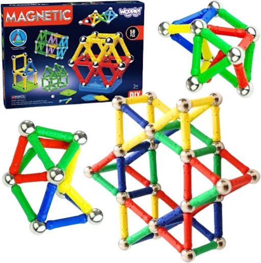Woopie magnetiske byggesten 3D, 58 stk.