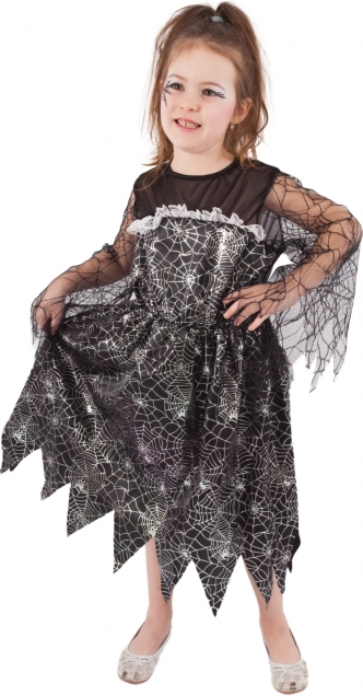 Børnekostume heks med spindelvæv 6–8 år