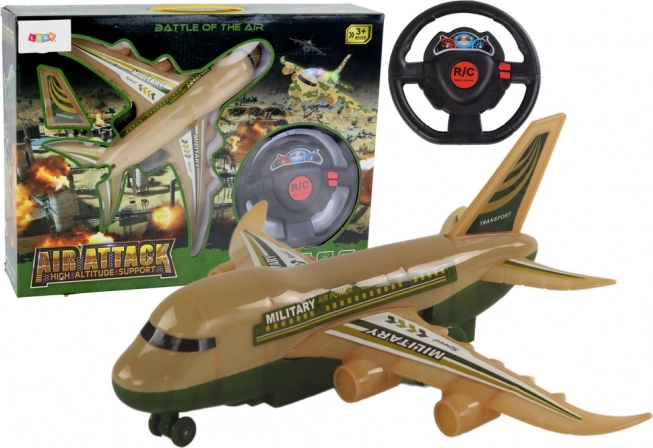Fjernstyret militærfly RC med camouflage og lys