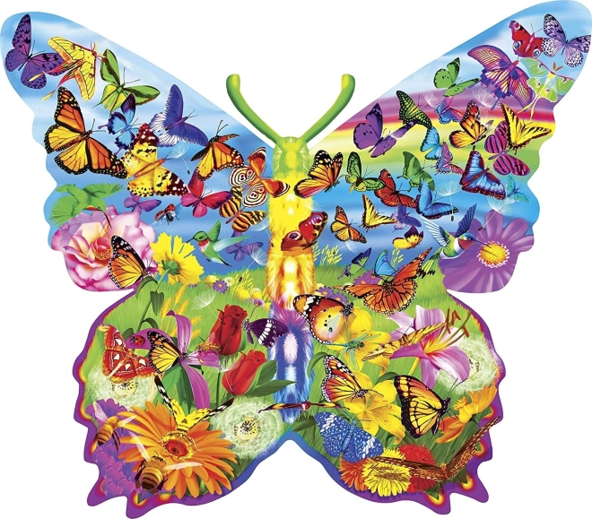 Konturpuzzle Sommerfugleoverraskelse 1000 brikker