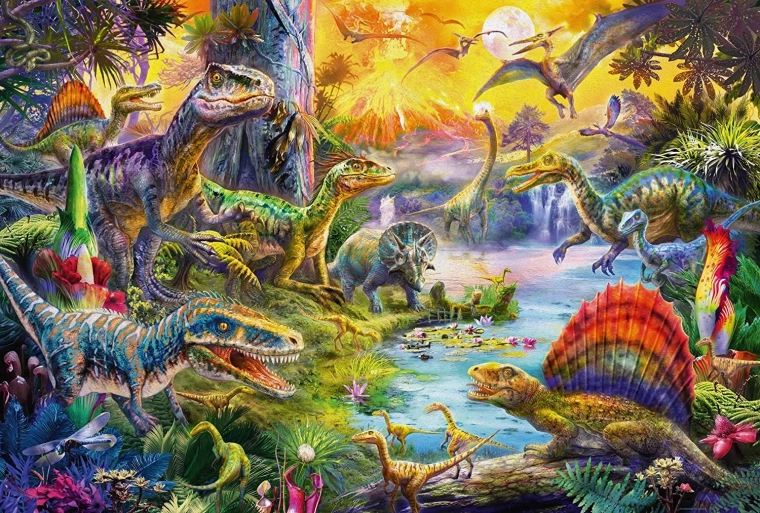 Smuk illustration af dinosaurer