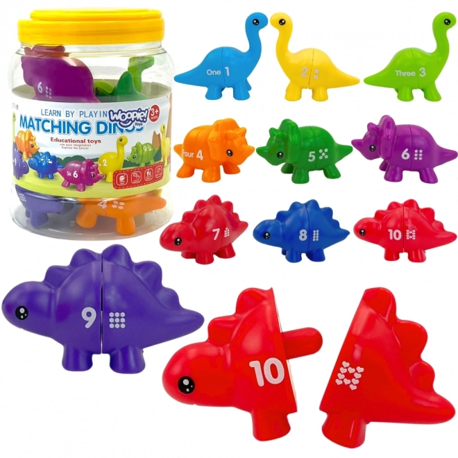 Montessori dinosaursæt til indlæring af tal og farver