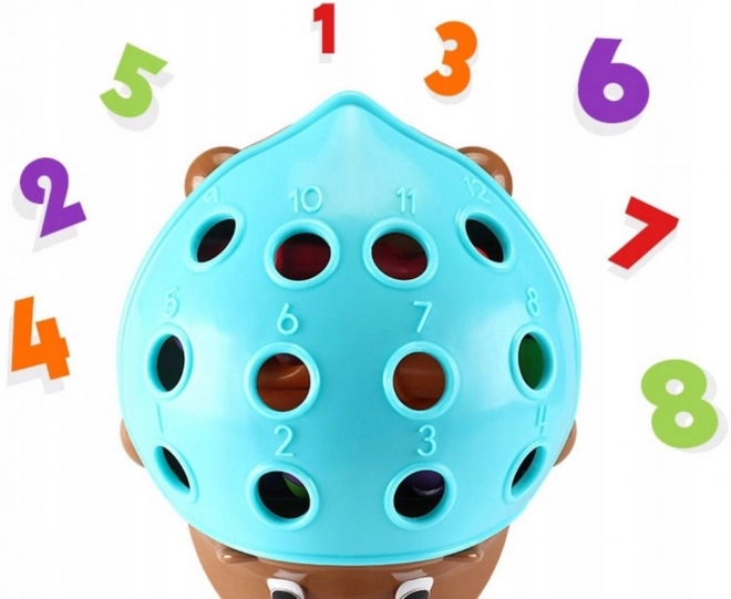Uddannelsesspil Pindsvin sorter Montessori læring af tal og farver 4i1