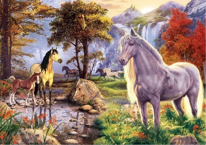 Puzzle ART PUZZLE Skjulte heste 1000 brikker