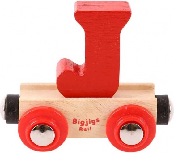 Bigjigs Rail vogn til trækbanen i træ – bogstav J