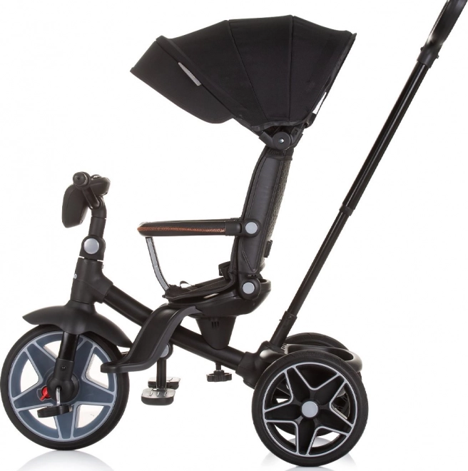 Chipolino trehjulet cykel med kaleche og musikboks Derby 2-i-1 Obsidian