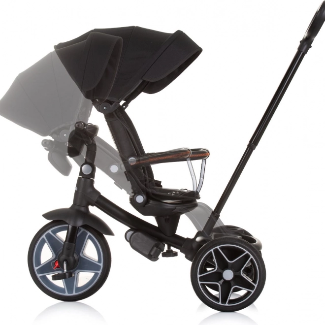 Chipolino trehjulet cykel med kaleche og musikboks Derby 2-i-1 Obsidian