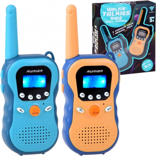 Walkie-talkies til børn med rækkevidde op til 3 km og stemmeforvrænger