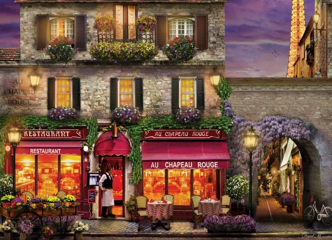 Puslespil EUROGRAPHICS Restaurant The Red Hat, Paris – 1000 brikker
