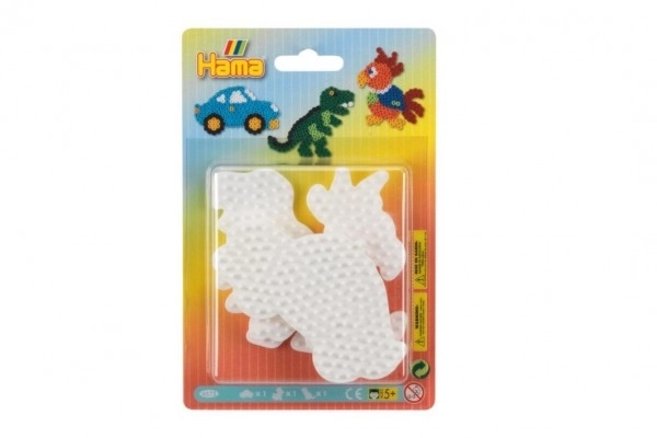 Underlag til strygeperler med motiver Auto, Papegøje og Dinosaur