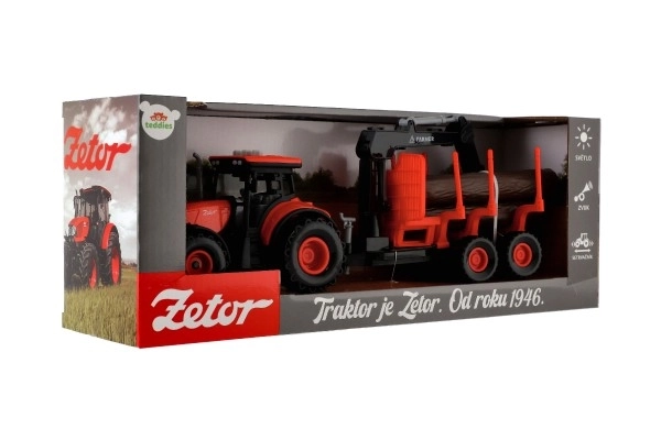 Traktor Zetor med trailer og læssearm