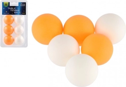 Bordtennisbolde 6 stk plast 4 cm