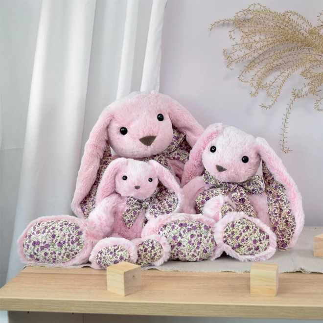 Doudou Histoire d'Ours plysbamse lyserød kanin 25 cm