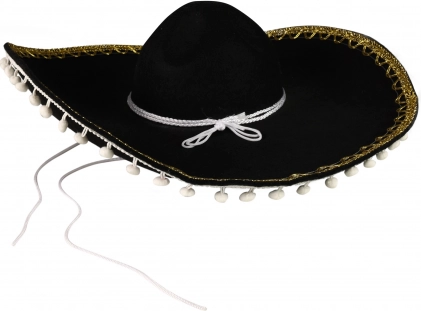 Mexicansk sort sombrero til voksne