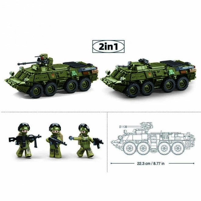 Byggesæt tank BTR-80AS IFV fra Sluban i skala 1:35