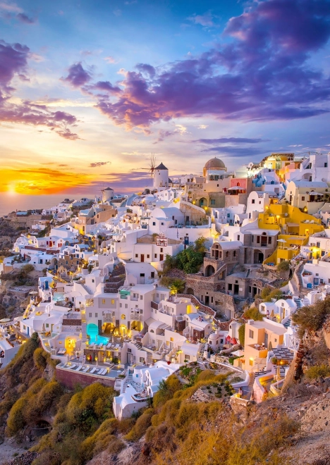 Puslespil Solnedgang over Santorini 1000 brikker