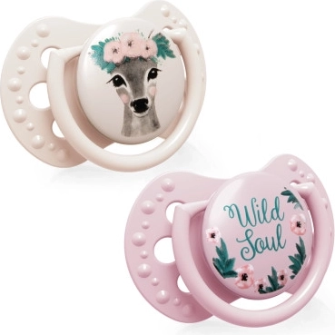 LOVI Dynamisk silikonesut WILD SOUL 3-6 mdr 2 stk pige