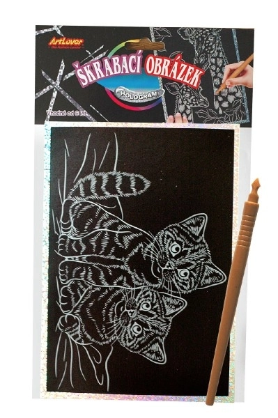 Holografisk skrabebillede bil