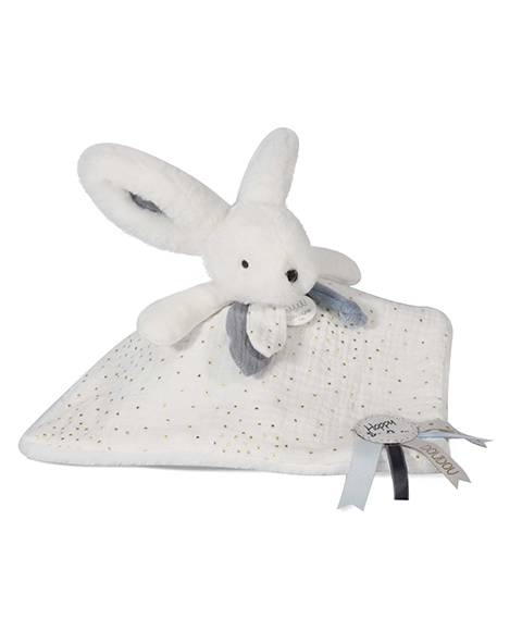 Doudou gave sæt blå - kanin med tæppe