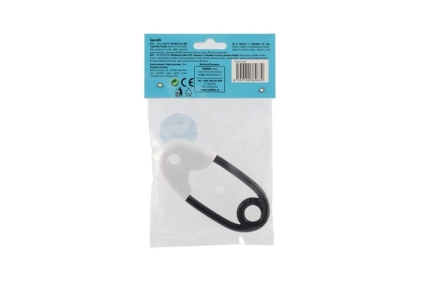 Rasleknapp plast 12cm sort-hvid 12x19cm i pose 0+