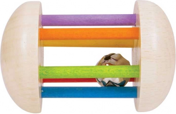 Rangle med klokke i regnbuebur BIGJIGS BABY