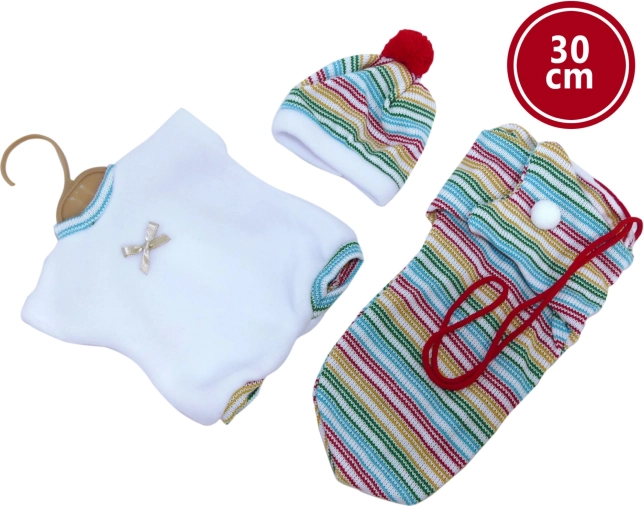 Llorens outfit til babydukke 30 cm – 3-delt sæt med transporttaske