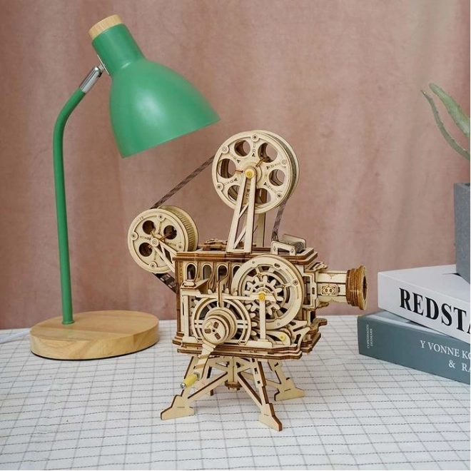 RoboTime 3D træ mekanisk puslespil Filmprojektor