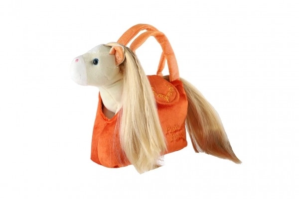 Enhjørning i taske - orange 18 cm