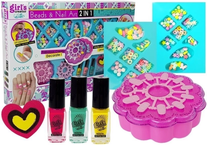 Pigernes kreative sæt til smykkefremstilling og nail art 2 i 1