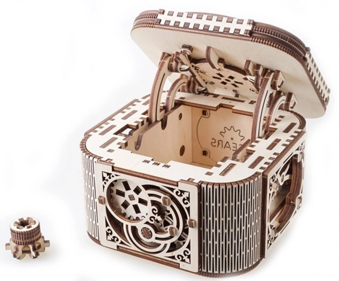 Ugears 3D træ mekanisk puslespil Smykkeskrin