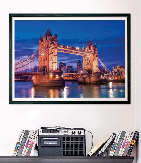 Puslespil 1000 brikker - Tower Bridge om natten