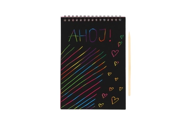 Skrab notes farvet 10 ark 20x14cm 2 farver i pose