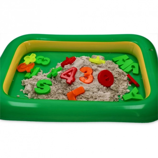 NaturSand kinetisk sand 3 kg med forme og sandkasse