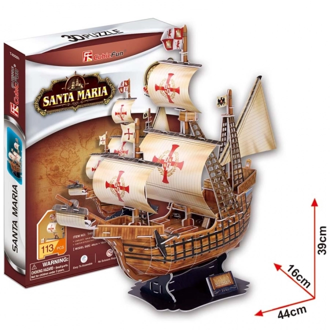 3D Puzzle Skib Santa Maria