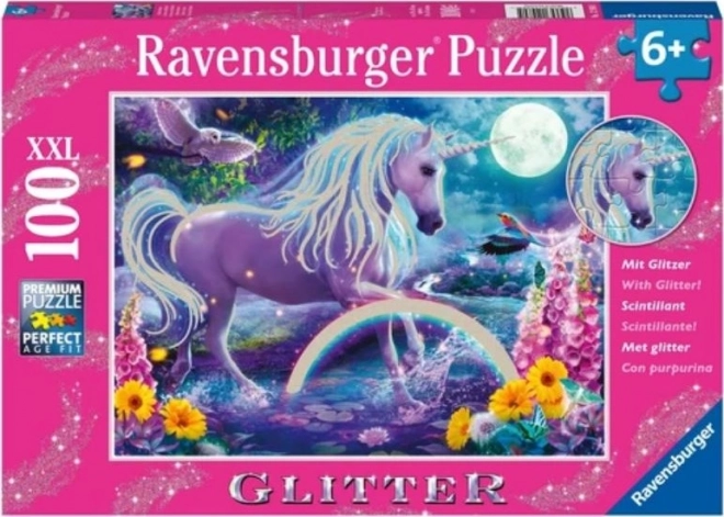 Ravensburger puslespil med glitrende enhjørning 100 brikker