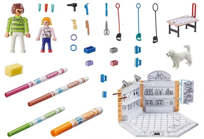 Playmobil Salon til hunde med Crayola farver