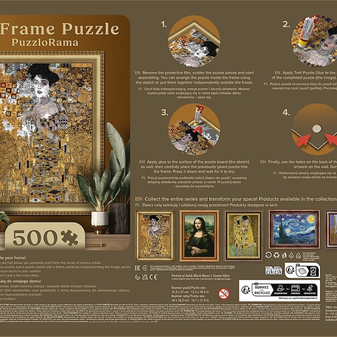 TREFL Puzzle Ram Stil Adele Bloch-Bauer I 500 Brikker