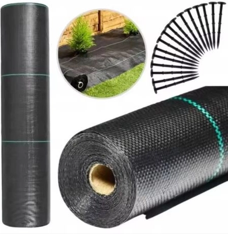 sort agrotextil 160 cm x 50 m UV 90g med ankre