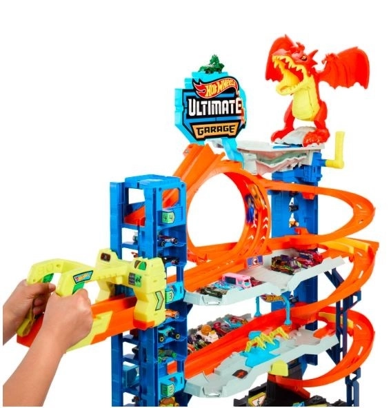 Mega garage med drageangreb Hot Wheels City