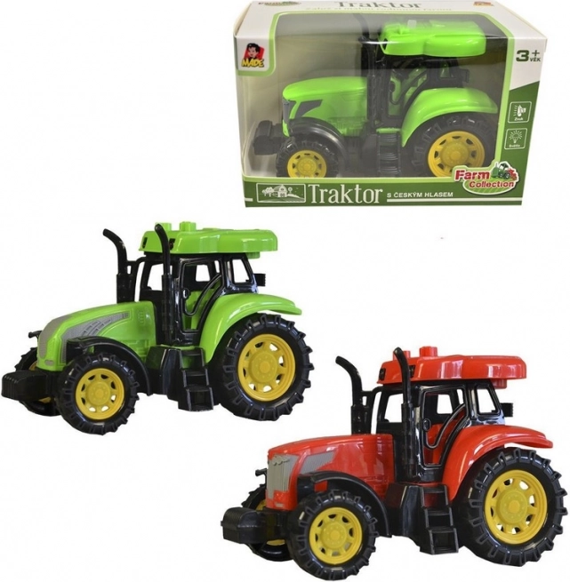 Traktor med tjekkisk stemme, lys og lyd, 14 cm